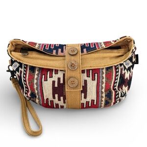 Geometric Bohemian Patterned Clutch Wristlet